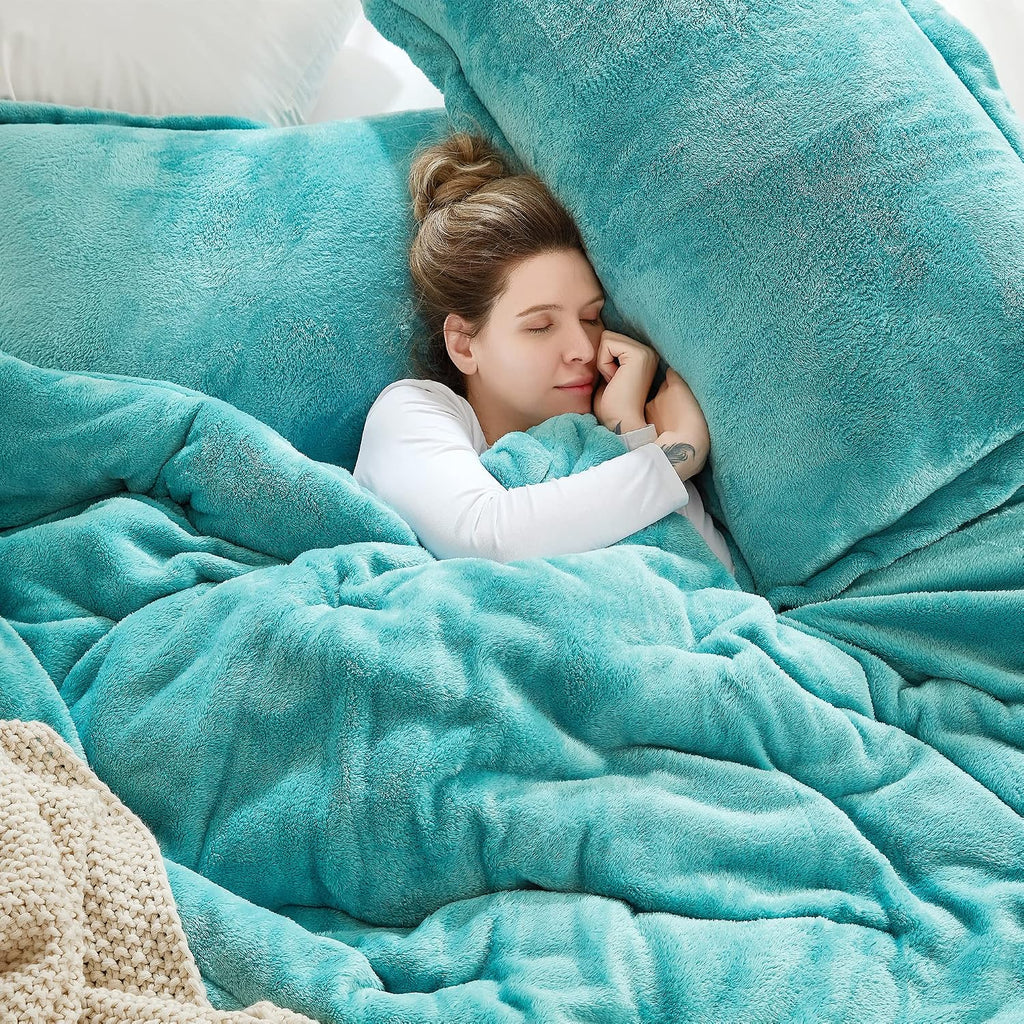 Byourbed Me Sooo Comfy - Coma Inducer® Oversized King Comforter - Dusty Turquoise