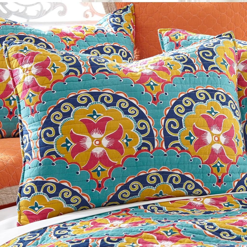 Levtex Home Amelie King Cotton Quilt Set, Multi, Global
