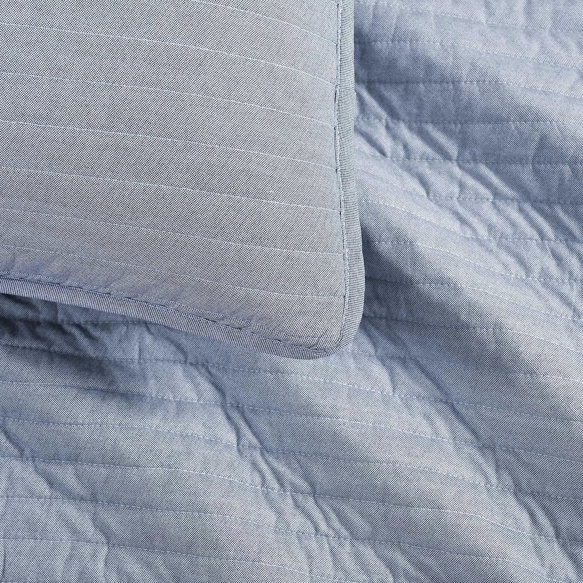 Tommy Hilfiger - Twin Quilt Set, Soft Cotton w/Breathable Feel, Lightweight Bedding for Year Round Comfort, 2 Piece Bed Set w/Matching Pillowcase (Christopher Blue)