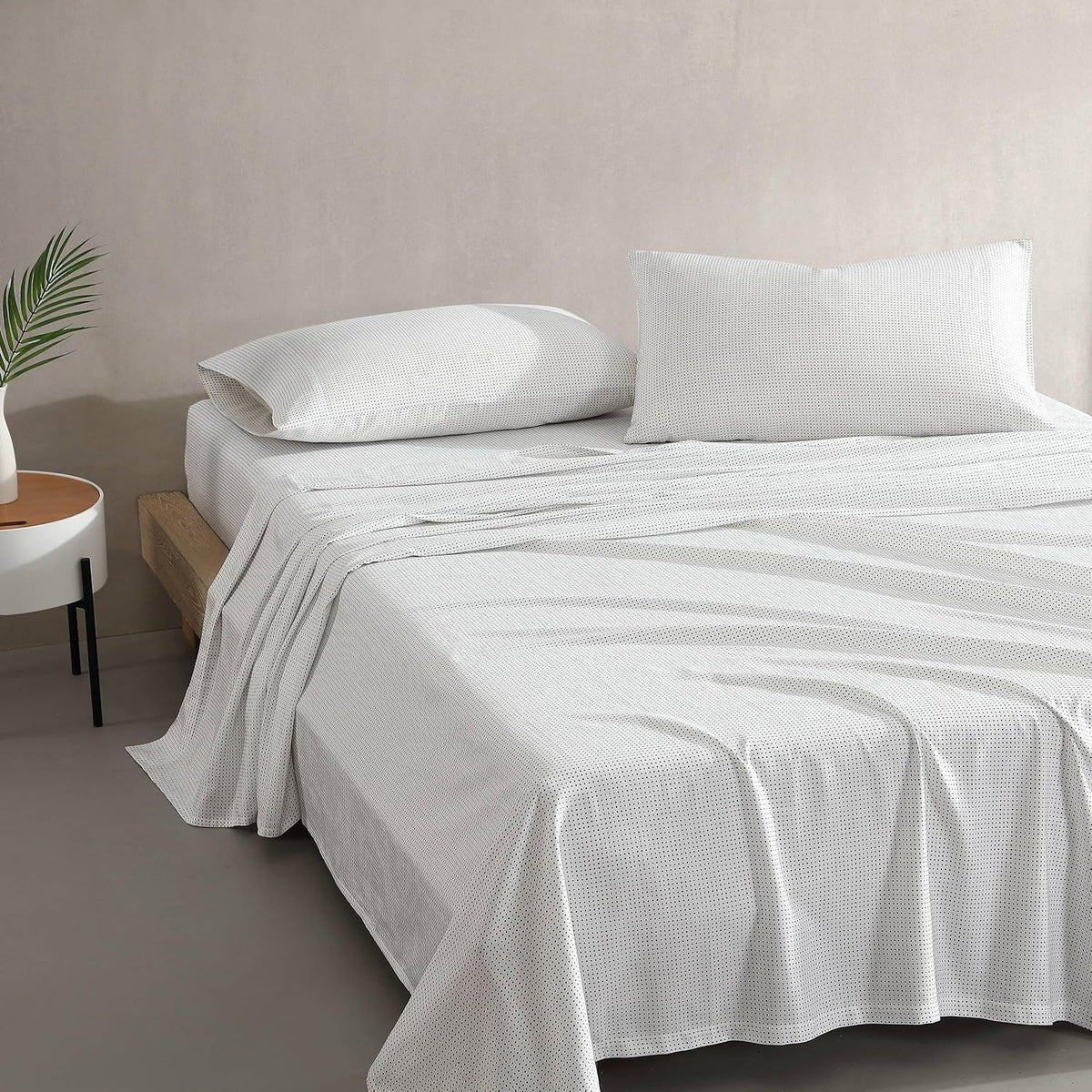 Marimekko - Queen Sheets, Organic Cotton Bedding Set, Luxuriously Soft & Smooth Home Decor, GOTS Certified (Muru Navy, Queen)